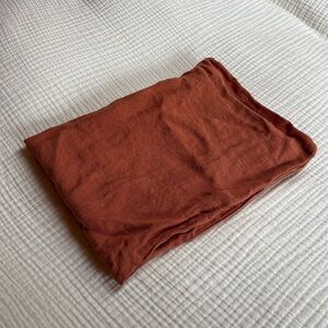 Crate & Barrel European Flax “Rust” Linen Pillowcase